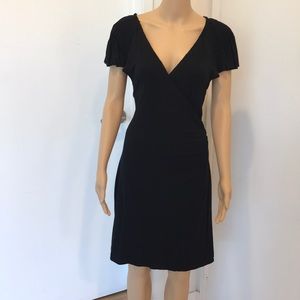 Max Studio Specialty Product-Black dress faux wrap